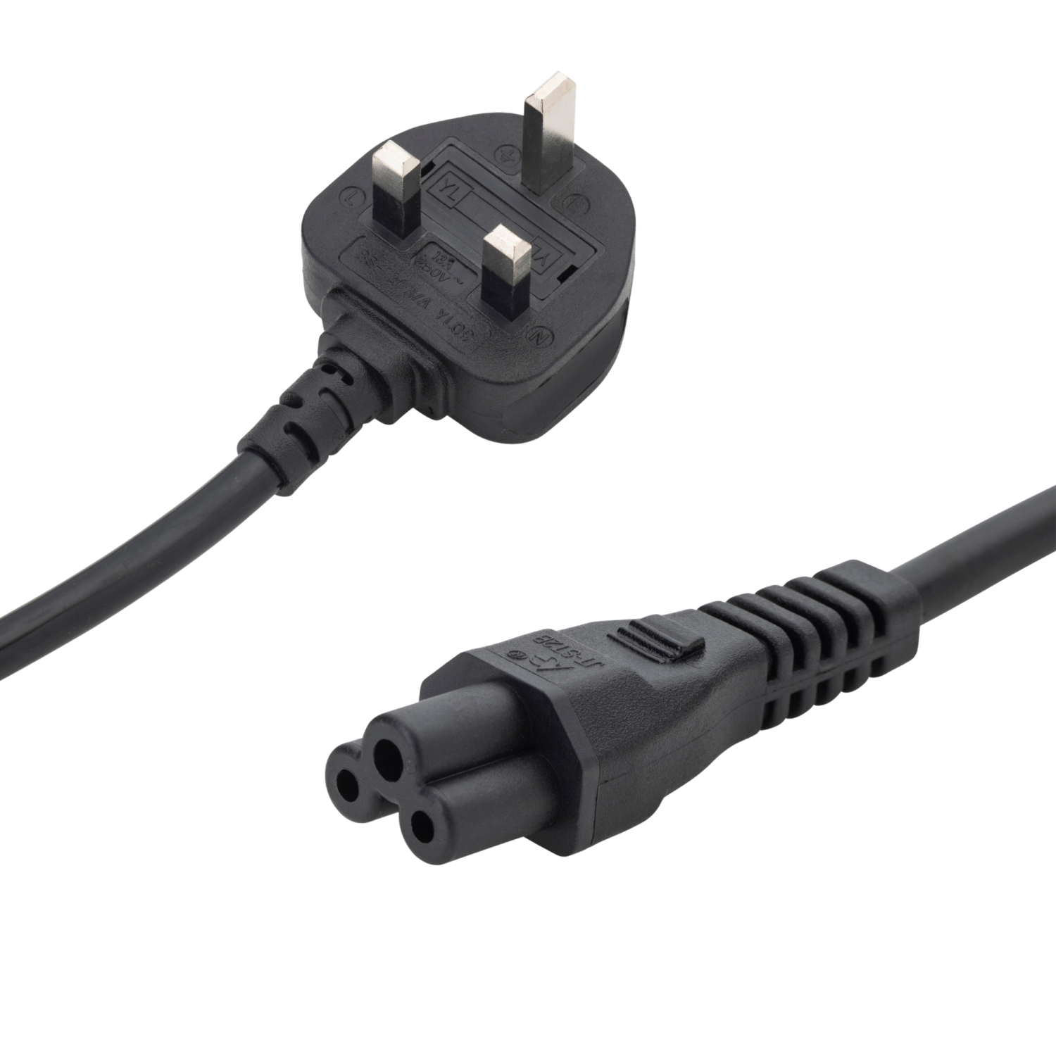 connektgear 2m UK Mains Power Cable UK Plug to C5 (Cloverleaf) Socket