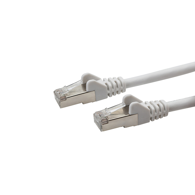 GroupGear 2m RJ45 CAT6a SSTP Stranded Flush Moulded LS0H Network Cable - 26AWG - White