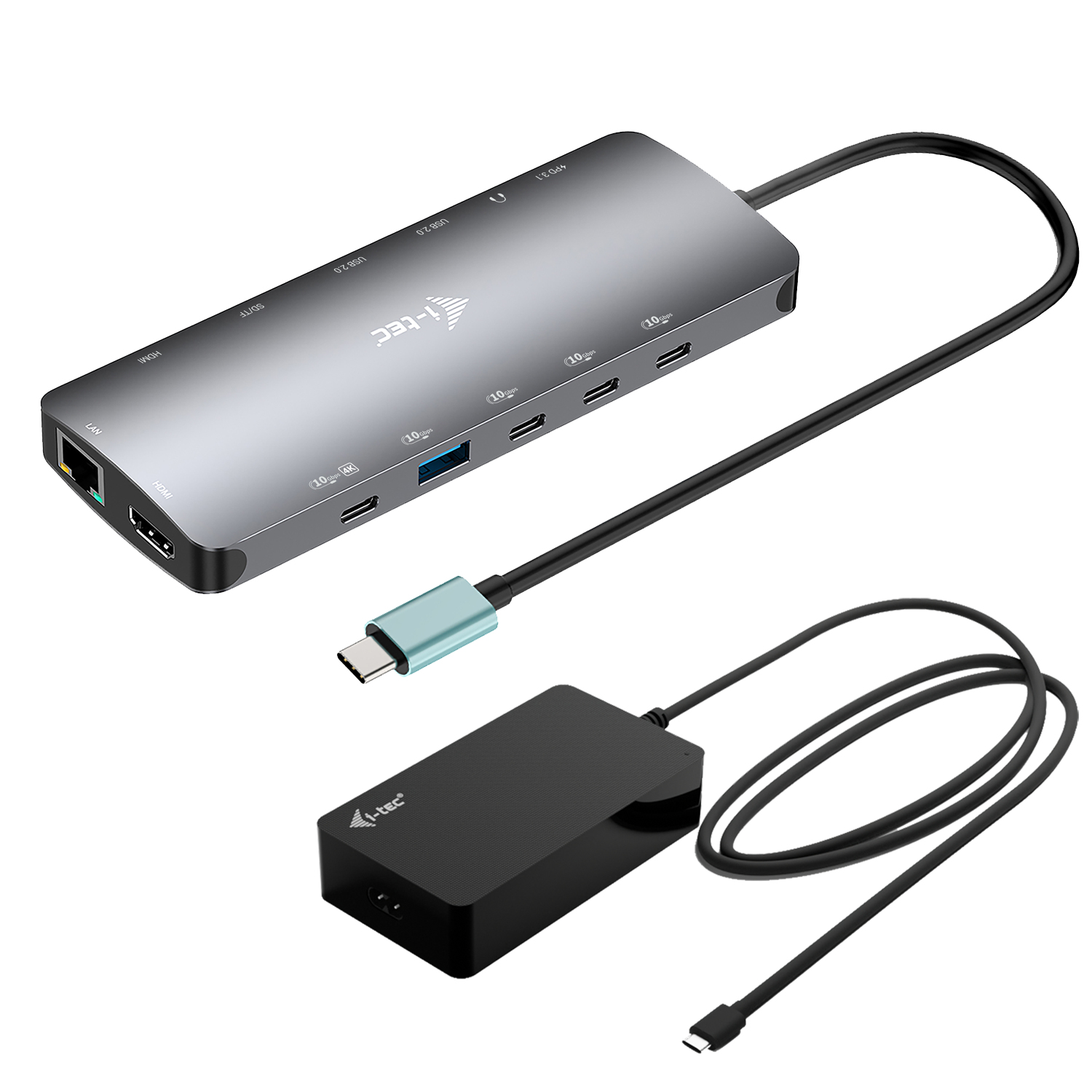 i-tec 140W Laptop Docks & Port Replicators - Grey