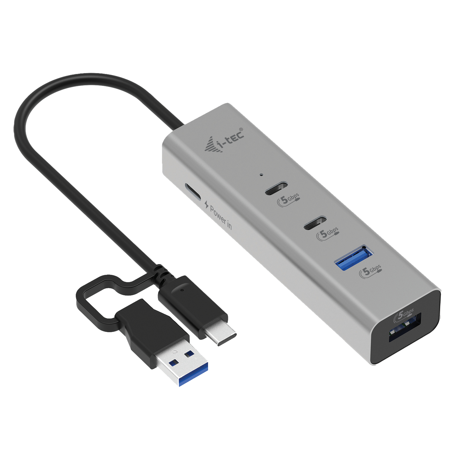 i-tec 2xUSB-C Interface Hubs - Silver