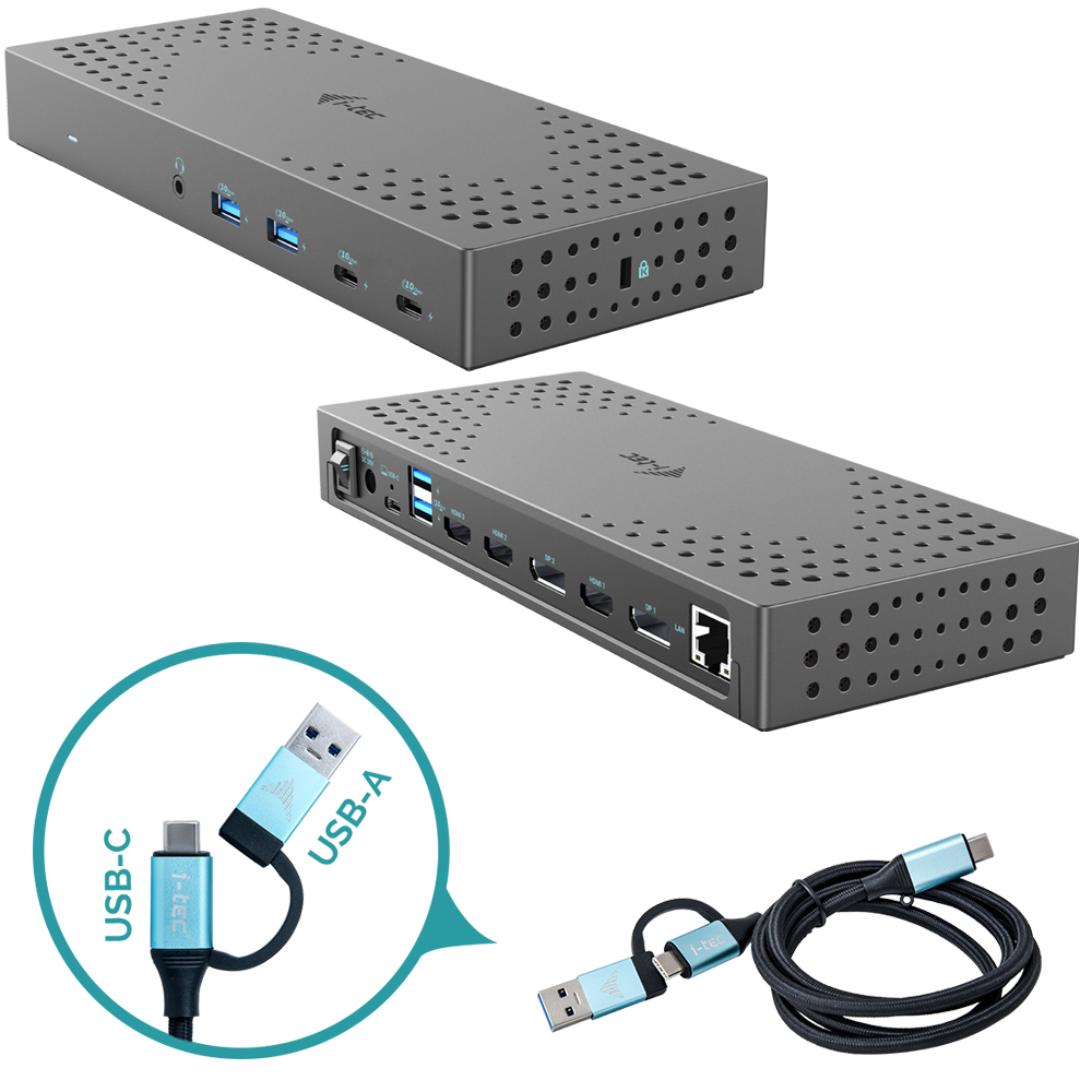 i-tec 100W Laptop Docks & Port Replicators - Grey