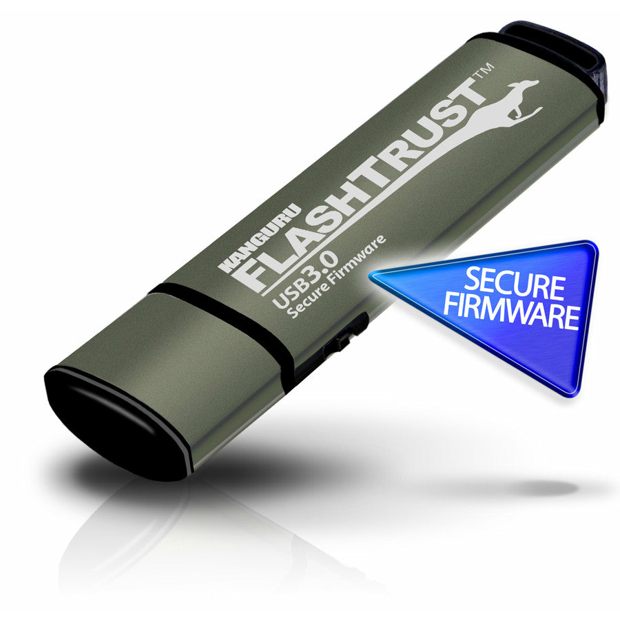 iStorage Kanguru FlashTrust™ USB 3.0 256 GB |Secure Flash Drive| Secure Firmware | Physical Write Protect Switch |Protects Against BadUSB | Compliance with NIST requirements for implementation