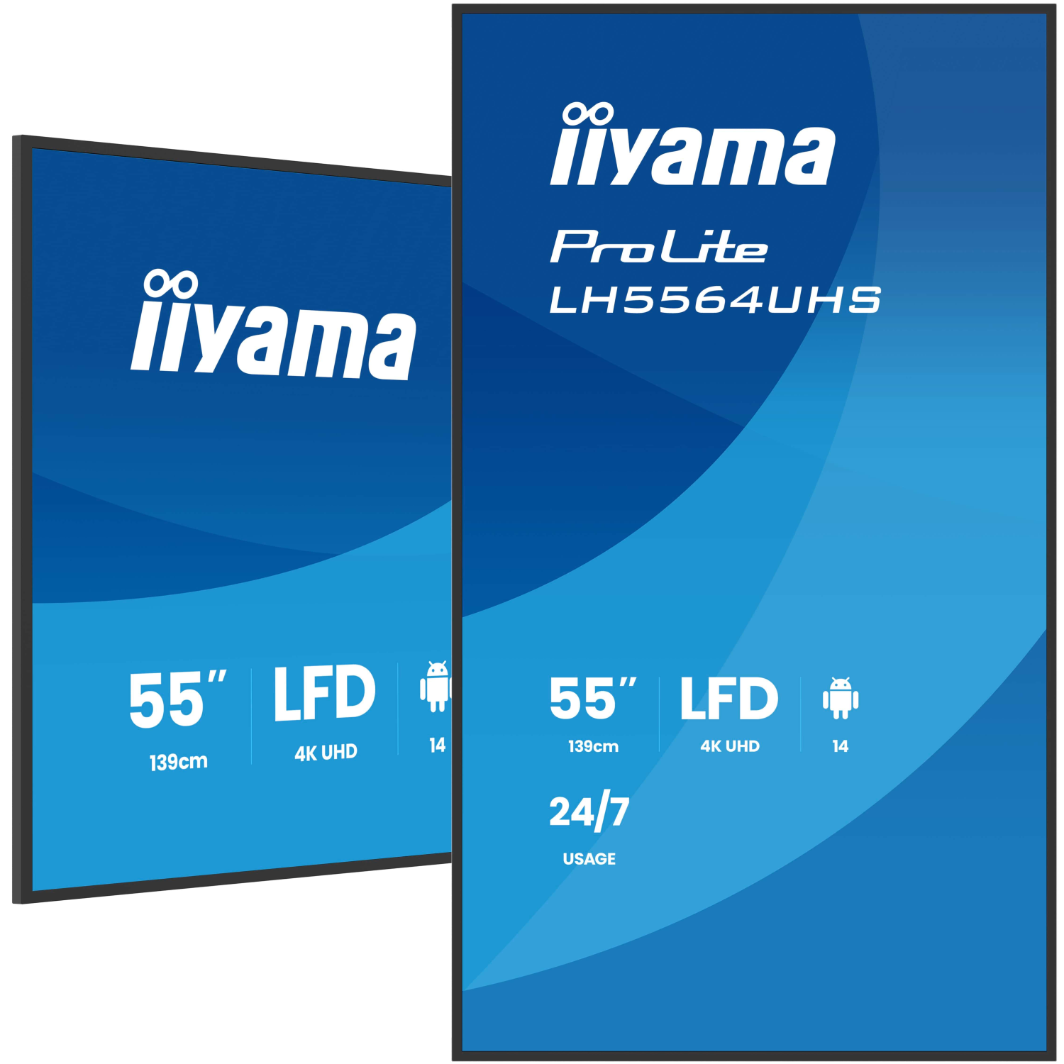 iiyama LH5564UHS-B1AG Signage Displays - 55 Inches - 4GB - Black