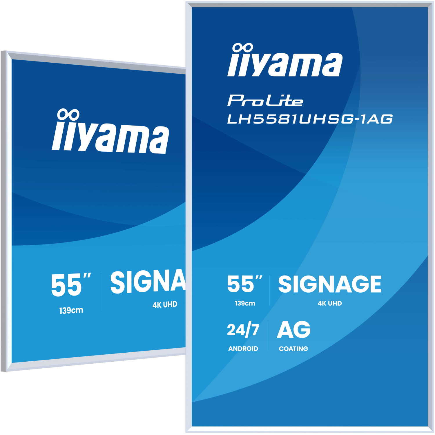 iiyama LH5581UHSG-1AG Signage Displays - 54.6 Inches - 4GB - White