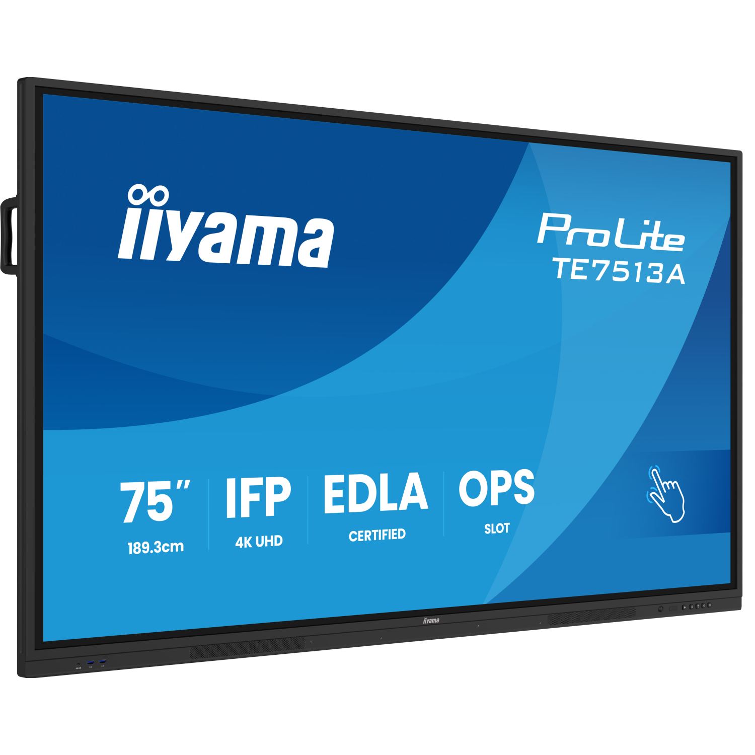 iiyama TE7513A-B2AG Signage Display 190.5 cm (75") Wi-Fi 500 cd/m² 4K Ultra HD Touchscreen Built-in processor Android