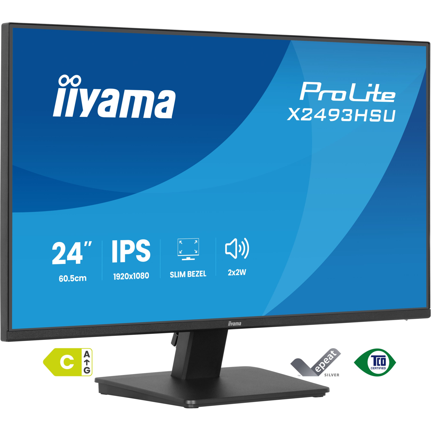 iiyama X2493HSU-B1 Computer Monitors - 23.8 Inches - Black