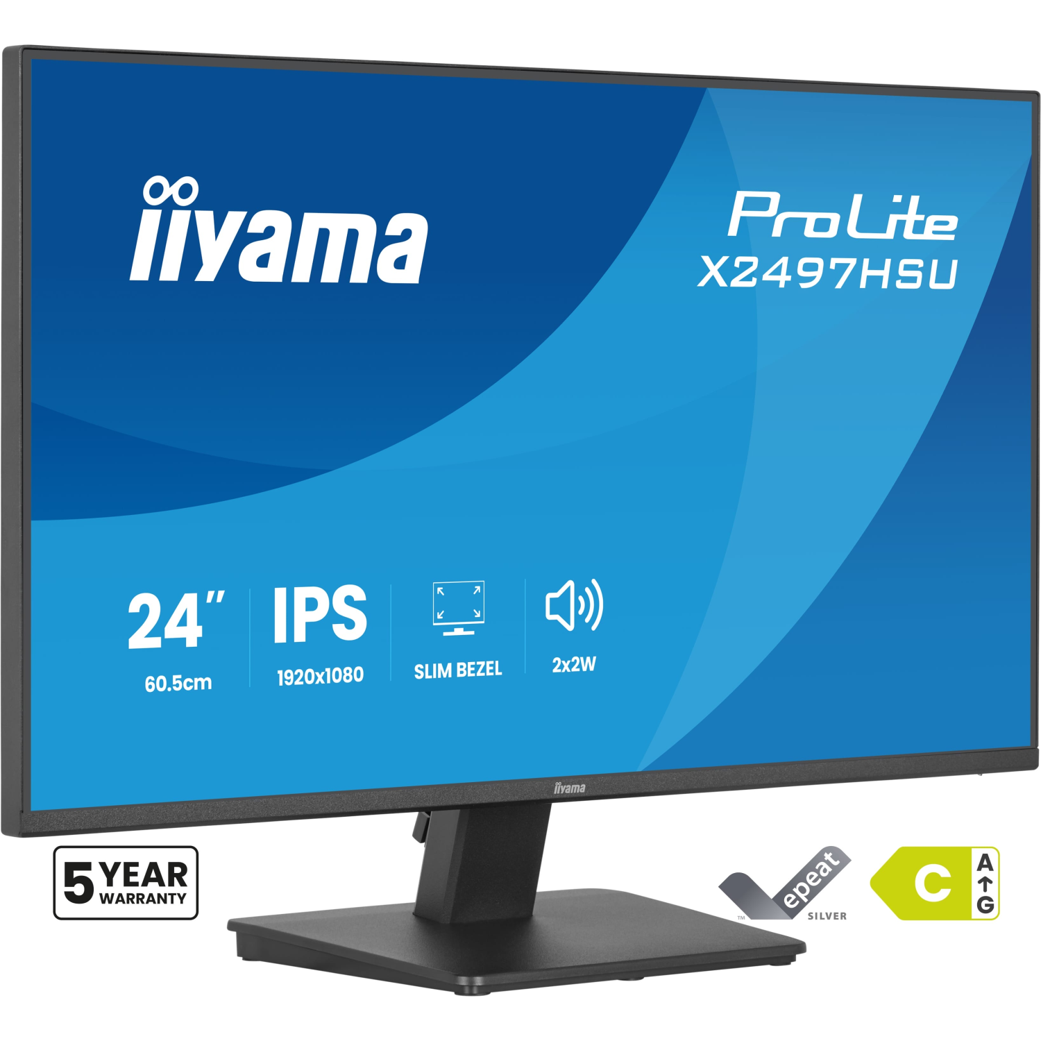 iiyama X2497HSU-B1 Computer Monitors - 23.8 Inches - Black