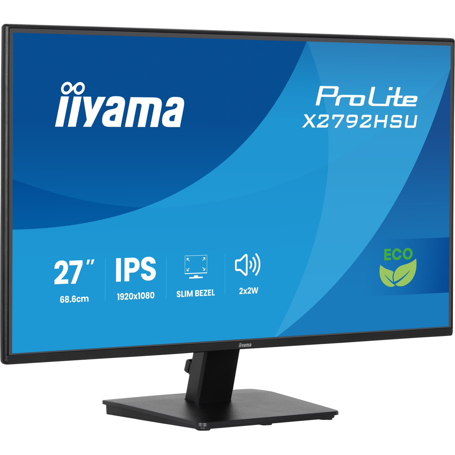 iiyama 4-side Computer Monitors - 27 Inches - Black