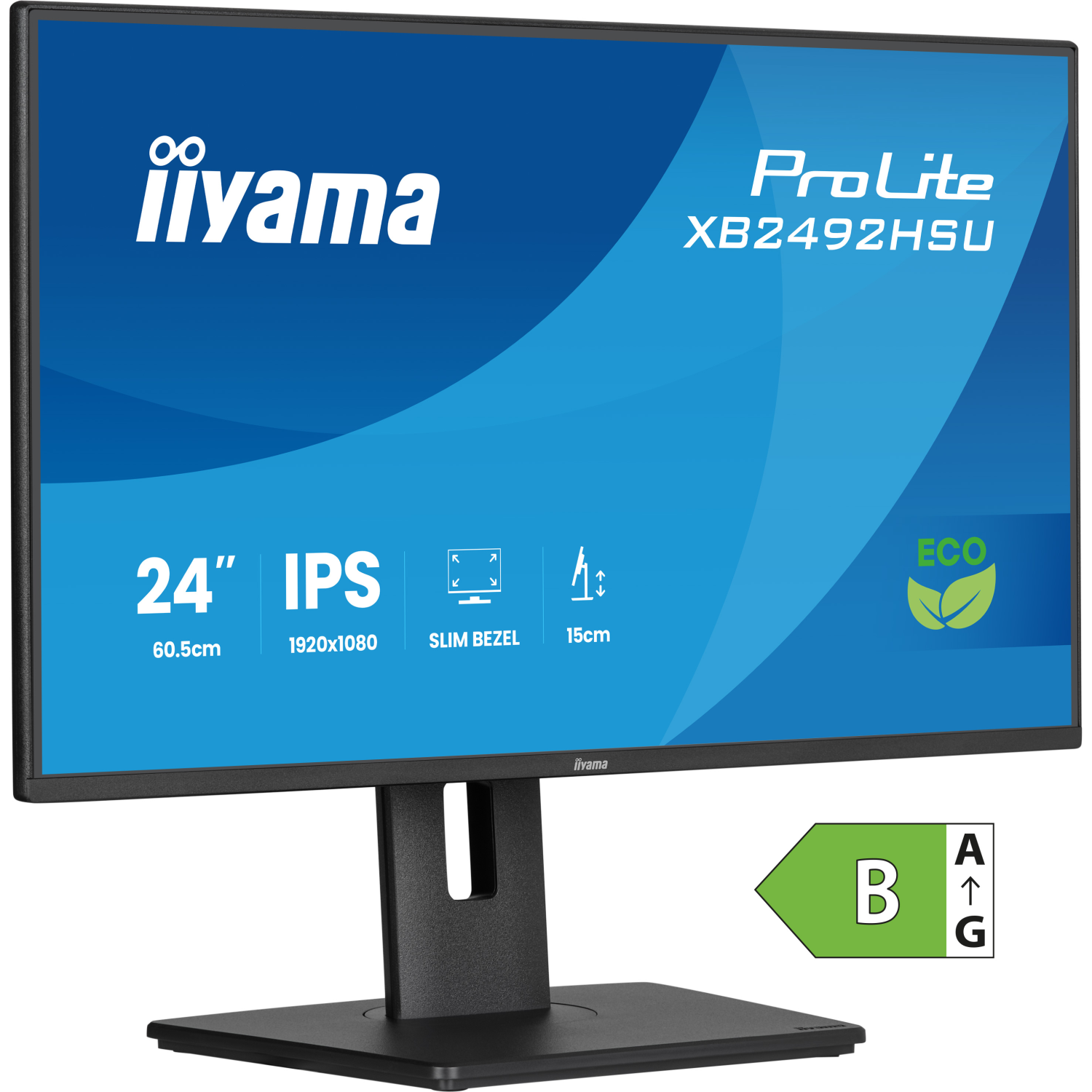 iiyama 4-side Computer Monitors - 23.8 Inches - Black