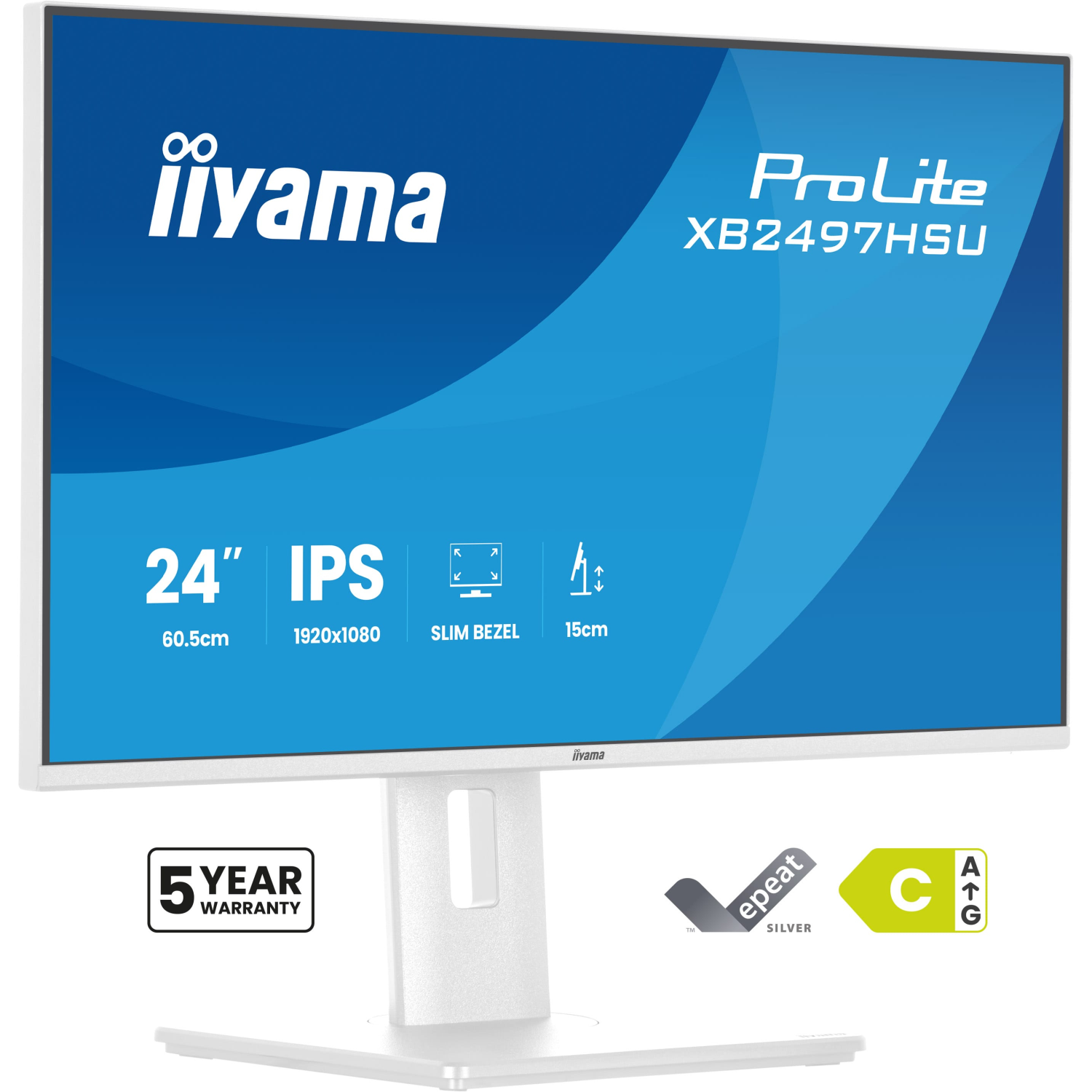 iiyama XB2497HSU-W1 Computer Monitors - 23.8 Inches - White