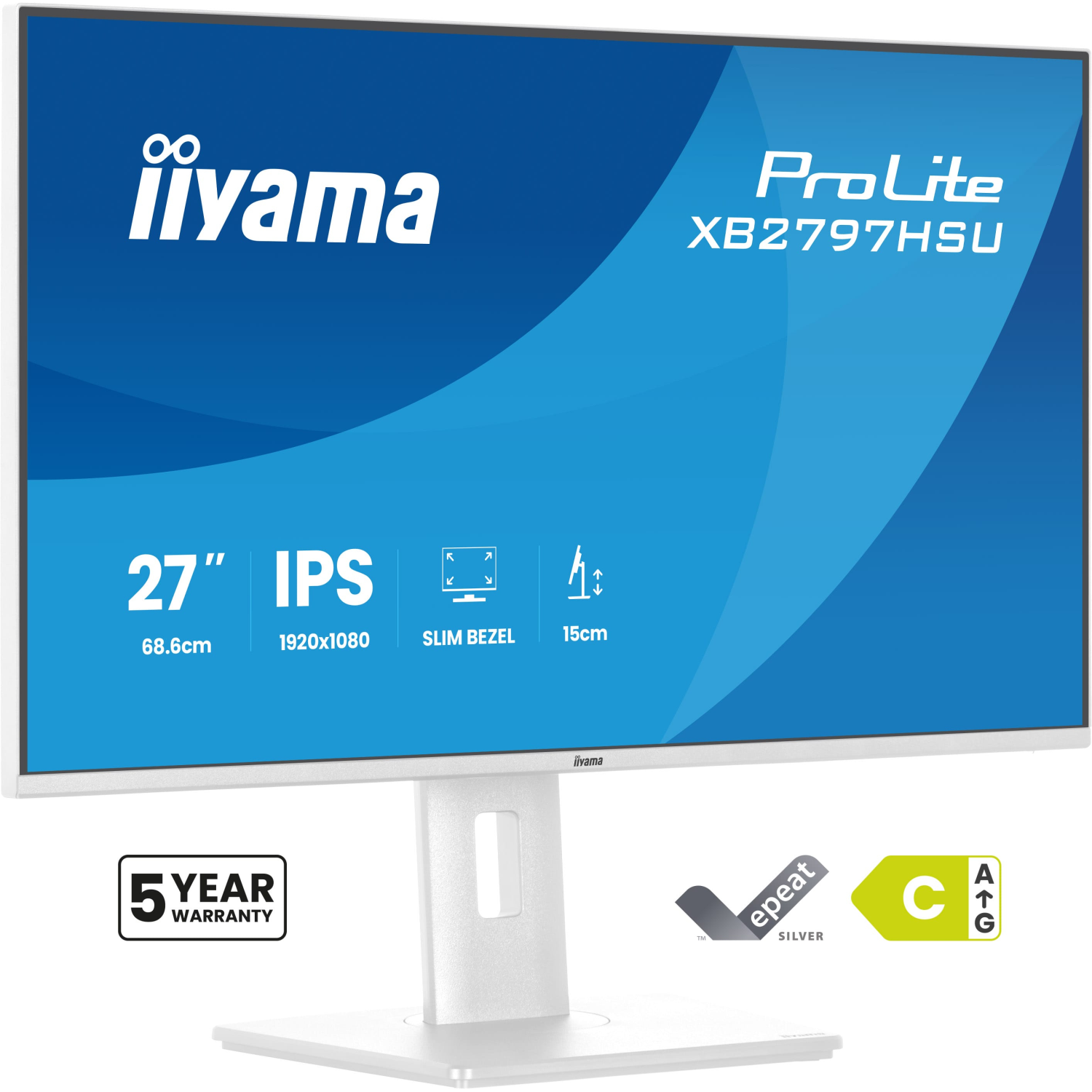 iiyama XB2797HSU-W1 Computer Monitors - 27 Inches - White