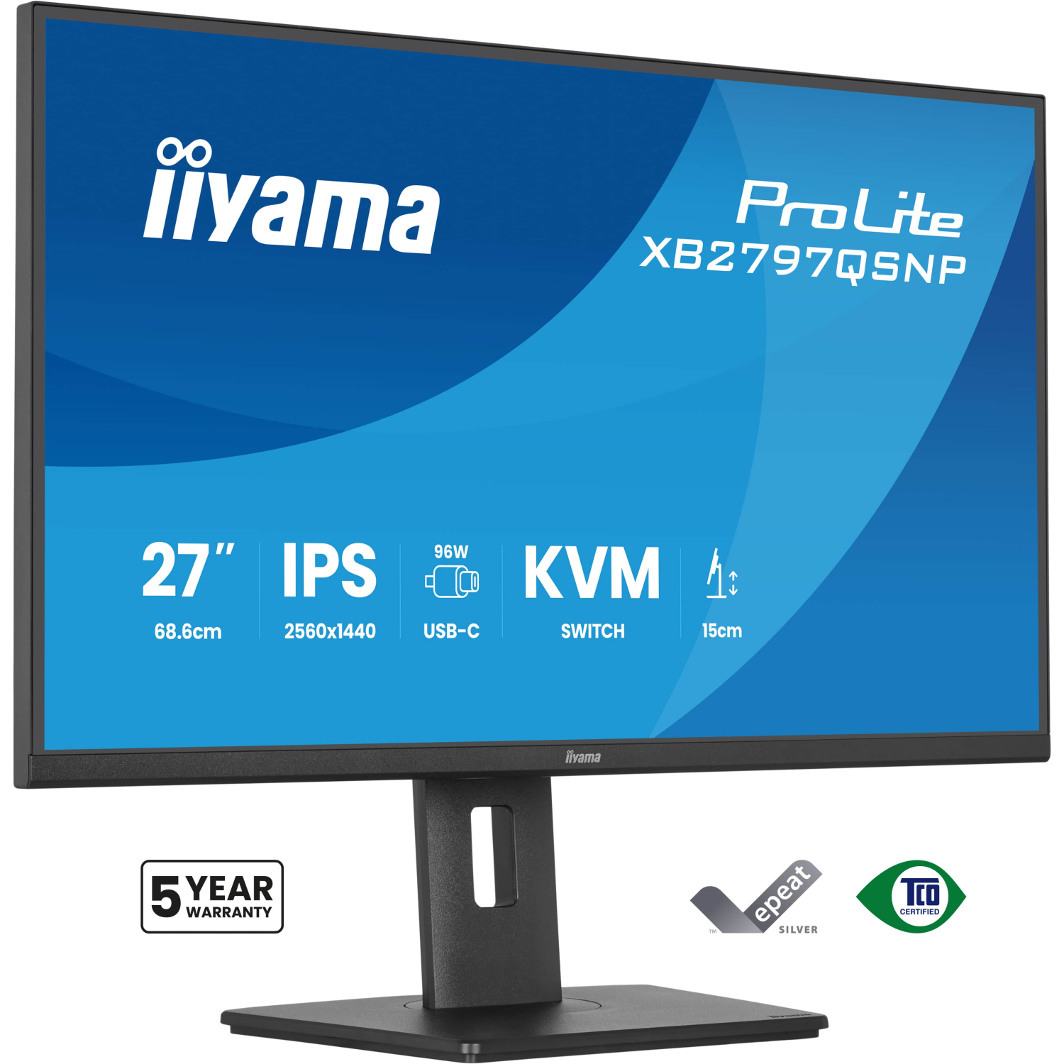 iiyama XB2797QSNP-B1 Computer Monitors - 27 Inches - Black
