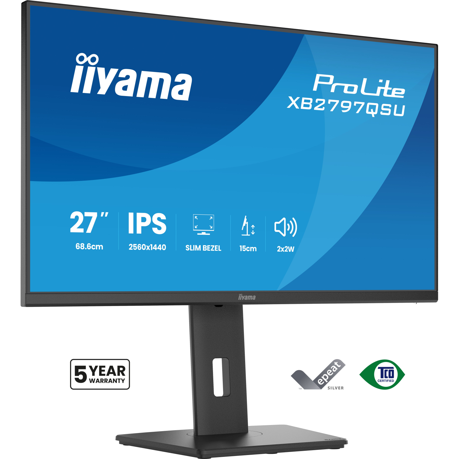 iiyama XB2797QSU-B1 Computer Monitors - 27 Inches - Black