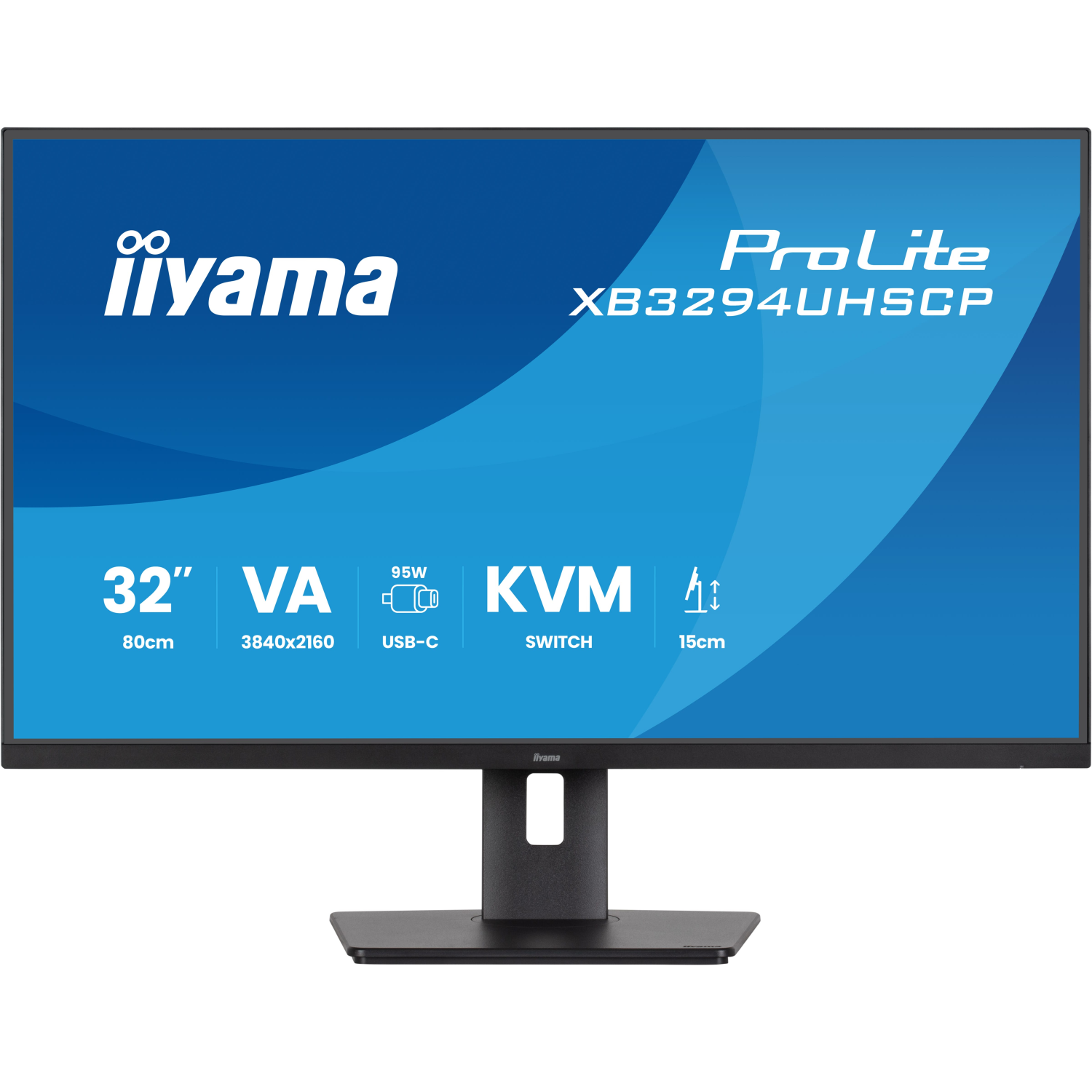 iiyama 32” 4K VA panel with USB-C Dock (95W), KVM Switch, LAN and PiP/PbP
