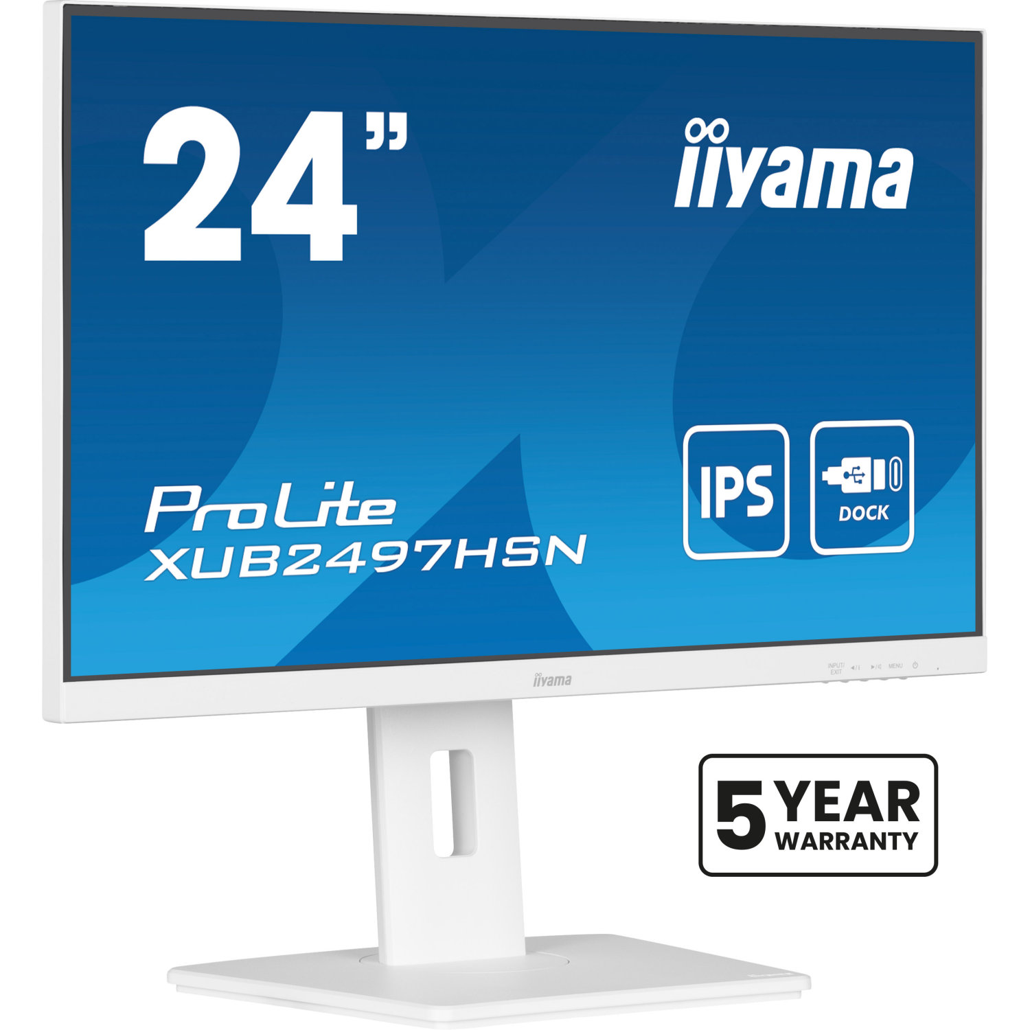 iiyama XUB2497HSN-W2 Computer Monitors - 23.8 Inches - White