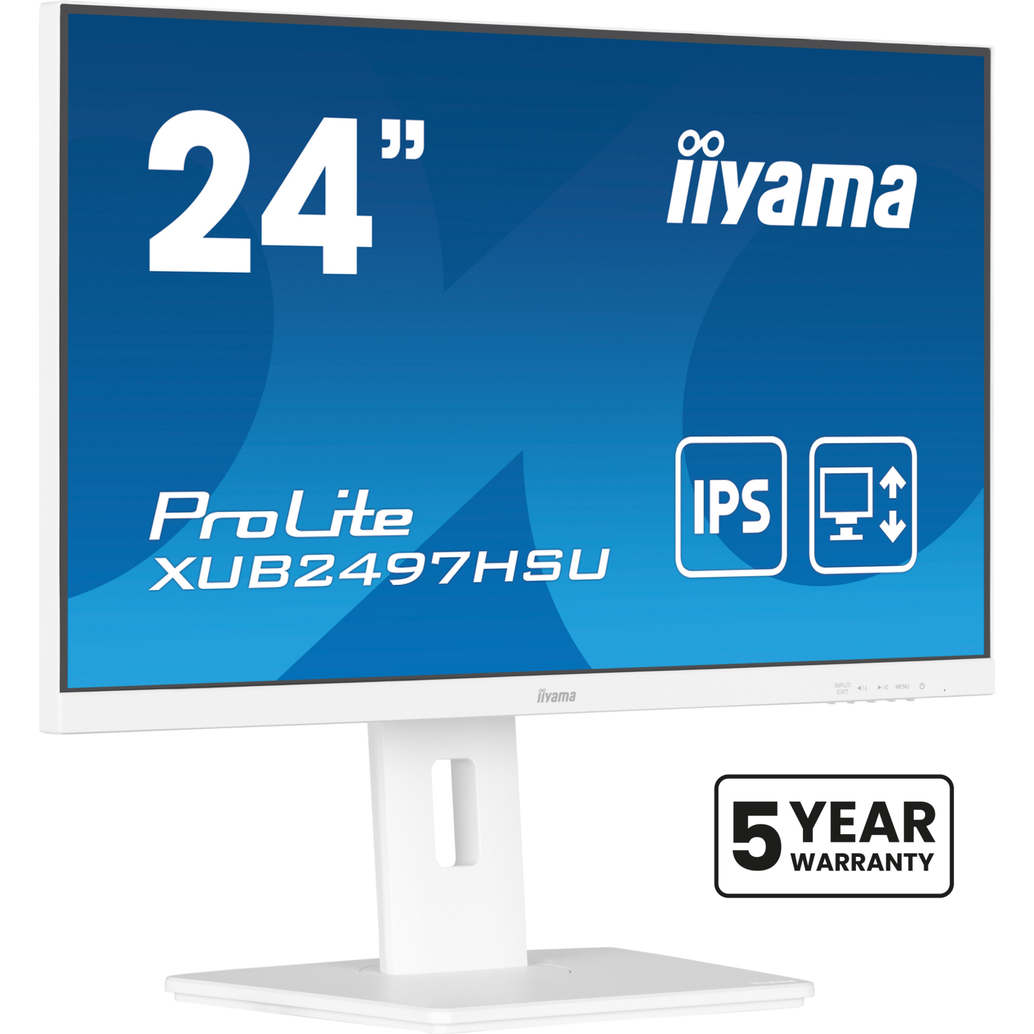 iiyama XUB2497HSU-W2 Computer Monitors - 23.8 Inches - White