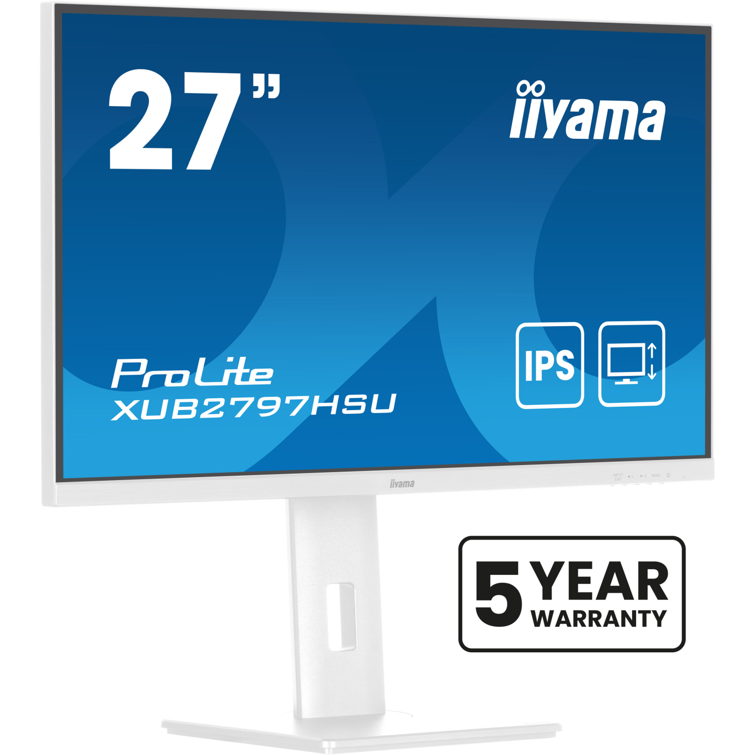 iiyama XUB2797HSU-W2 Computer Monitors - 27 Inches - White