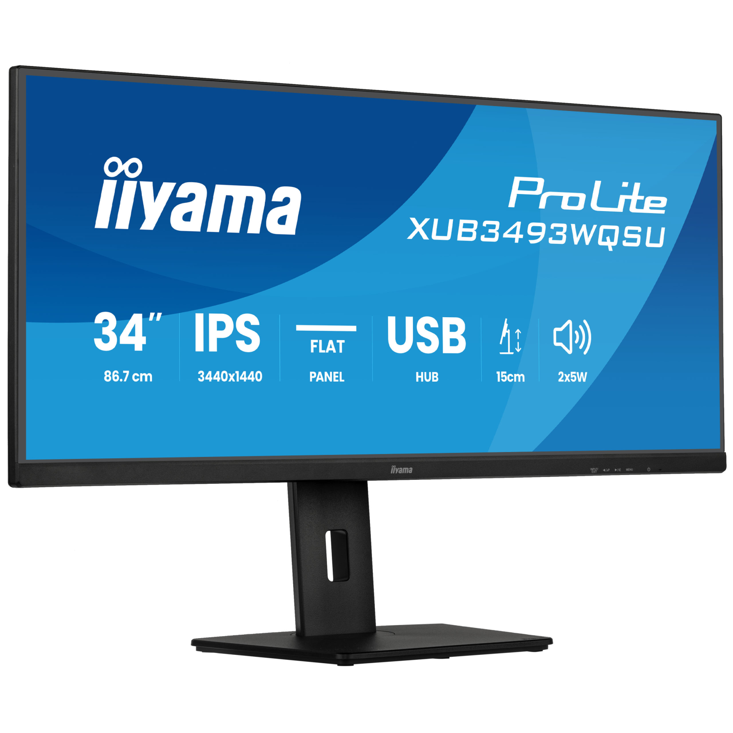 iiyama XUB3493WQSU-B6 Computer Monitors - 34 Inches - Black